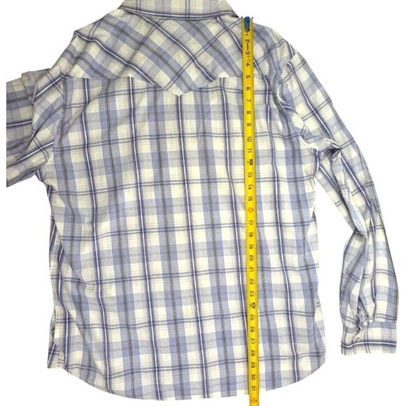 Levi Strauss Western Pearl Snap Plaid Shirt Cowboy Ranch Rodeo Yellowstone XXL - Picture 15 of 16